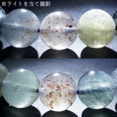 画像4: アクアマリンサンストーン 10mm ブレスレット タンザニア産 【一点もの】 アクアマリン Aquamarine モスアクアマリン 高品質 鉱物 内包 天然石 パワーストーン カラーストーン (4)