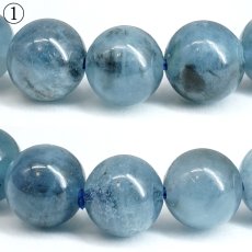 画像3: デビルアクアマリン 8mm ブレスレット ブラジル産 【一点もの】 アクアマリン Aquamarine 高品質 ブラックアクアマリン ディープ 鉱物 内包 天然石 パワーストーン カラーストーン (3)