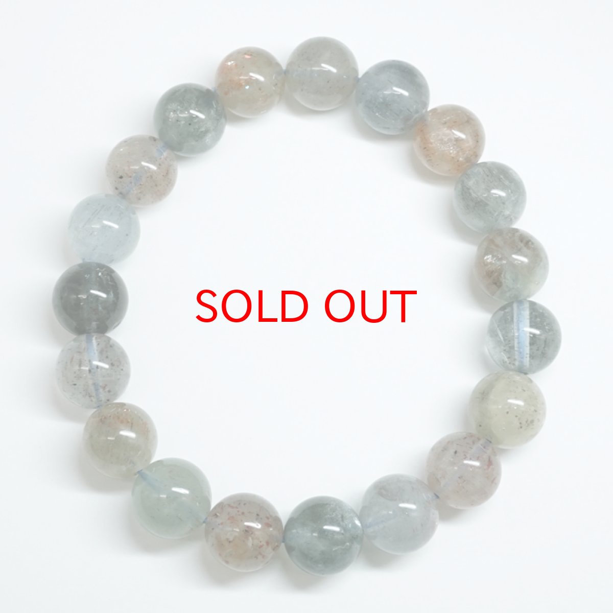 画像3: アクアマリンサンストーン 10mm ブレスレット タンザニア産 【一点もの】 アクアマリン Aquamarine モスアクアマリン 高品質 鉱物 内包 天然石 パワーストーン カラーストーン (3)