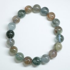 画像3: アクアマリンサンストーン 10mm ブレスレット タンザニア産 【一点もの】 アクアマリン Aquamarine モスアクアマリン 高品質 鉱物 内包 天然石 パワーストーン カラーストーン (3)