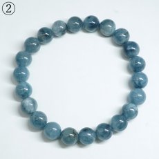 画像5: デビルアクアマリン 8mm ブレスレット ブラジル産 【一点もの】 アクアマリン Aquamarine 高品質 ブラックアクアマリン ディープ 鉱物 内包 天然石 パワーストーン カラーストーン (5)