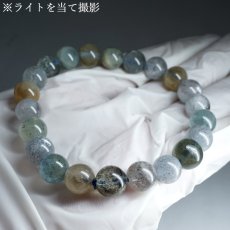 画像5: アクアマリンサンストーン 8.5mm ブレスレット タンザニア産 【一点もの】 アクアマリン Aquamarine モスアクアマリン 高品質 鉱物 内包 天然石 パワーストーン カラーストーン (5)
