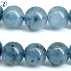 画像6: デビルアクアマリン 7mm ブレスレット ブラジル産 【一点もの】 アクアマリン Aquamarine 高品質 ブラックアクアマリン ディープ 鉱物 内包 天然石 パワーストーン カラーストーン (6)