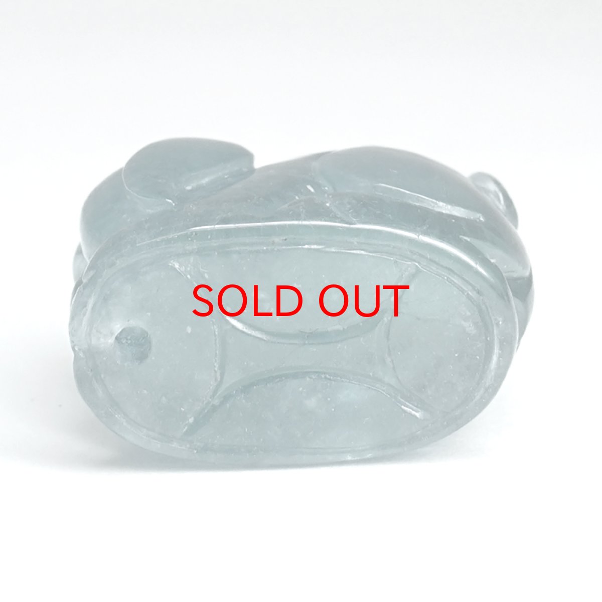 画像3: 【セール 14%OFF】 アクアマリン 豚 彫り物 約7.3g ブラジル産【一点もの】Aquamarine 風水 3月誕生石 藍柱石 藍玉 ベリル 緑柱石 天然石 パワーストーン カラーストーン (3)