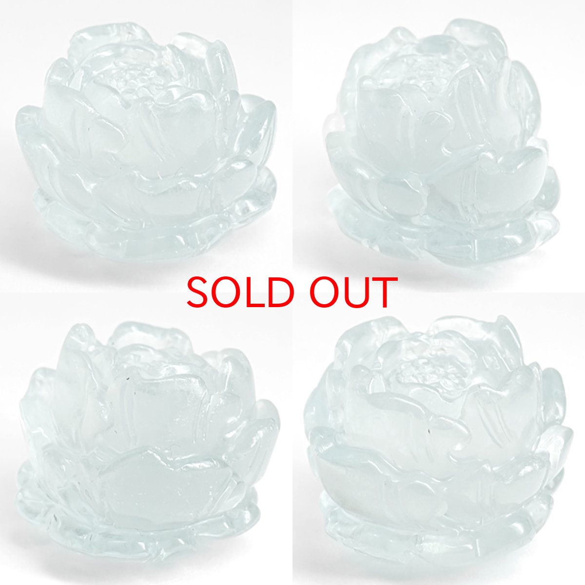 画像2: 【セール 14%OFF】 アクアマリン 蓮 彫り物 約7.2g ブラジル産【一点もの】Aquamarine 風水 3月誕生石 藍柱石 藍玉 ベリル 緑柱石 花 ハス 蓮華 レンゲ 天然石 パワーストーン カラーストーン (2)