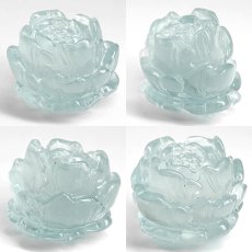 画像2: アクアマリン 蓮 彫り物 約7.2g ブラジル産【一点もの】Aquamarine 風水 3月誕生石 藍柱石 藍玉 ベリル 緑柱石 花 ハス 蓮華 レンゲ 天然石 パワーストーン カラーストーン (2)