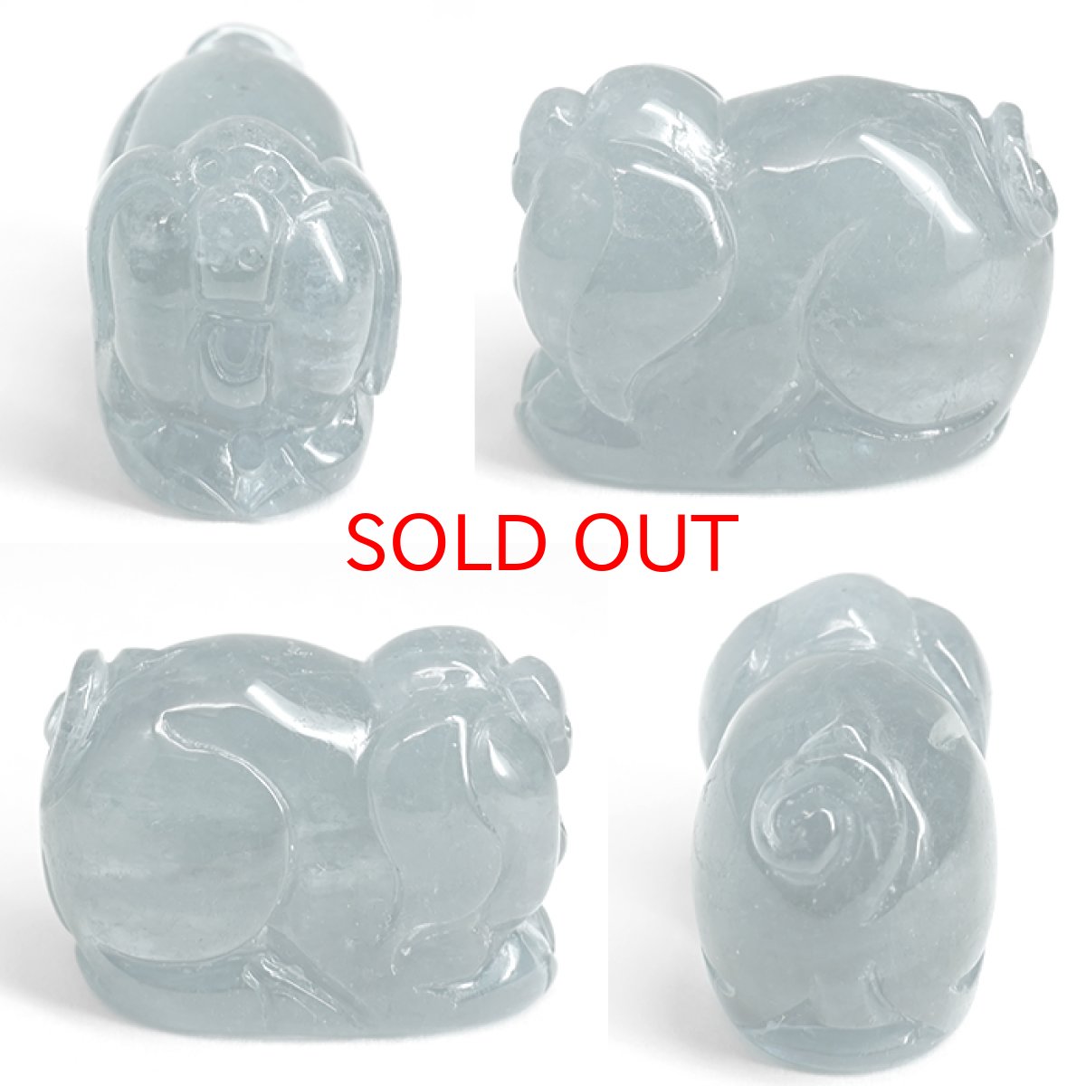 画像2: 【セール 14%OFF】 アクアマリン 豚 彫り物 約7.3g ブラジル産【一点もの】Aquamarine 風水 3月誕生石 藍柱石 藍玉 ベリル 緑柱石 天然石 パワーストーン カラーストーン (2)