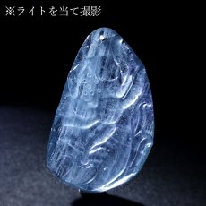 画像3: アクアマリン 蓮 彫り物 約9.8g ブラジル産【一点もの】Aquamarine 風水 3月誕生石 藍柱石 藍玉 ベリル 緑柱石 花 ハス 蓮華 レンゲ 天然石 パワーストーン (3)