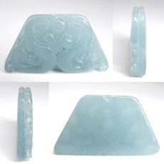 画像2: アクアマリン 如意 彫り物 約17.6g ブラジル産【一点もの】Aquamarine 風水 3月誕生石 藍柱石 藍玉 ベリル 緑柱石 天然石 パワーストーン カラーストーン (2)