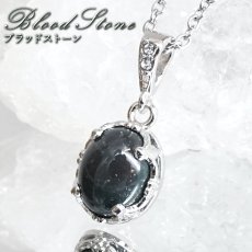 画像1: ブラッドストーン ペンダントトップ オーバル 中国産 Blood Stone 覆輪 フクリン ステンレス 日本製 3月誕生石 カルセドニー 玉髄 血の石 活力 健康 お守り 鉱物 ヒーリング 天然石 パワーストーン カラーストーン (1)
