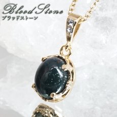 画像1: ブラッドストーン ペンダントトップ オーバル 中国産 Blood Stone 覆輪 フクリン ステンレス 日本製 3月誕生石 カルセドニー 玉髄 血の石 活力 健康 お守り 鉱物 ヒーリング 天然石 パワーストーン カラーストーン (1)