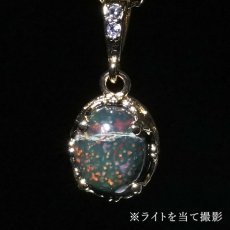 画像3: ブラッドストーン ペンダントトップ オーバル 中国産 Blood Stone 覆輪 フクリン ステンレス 日本製 3月誕生石 カルセドニー 玉髄 血の石 活力 健康 お守り 鉱物 ヒーリング 天然石 パワーストーン カラーストーン (3)