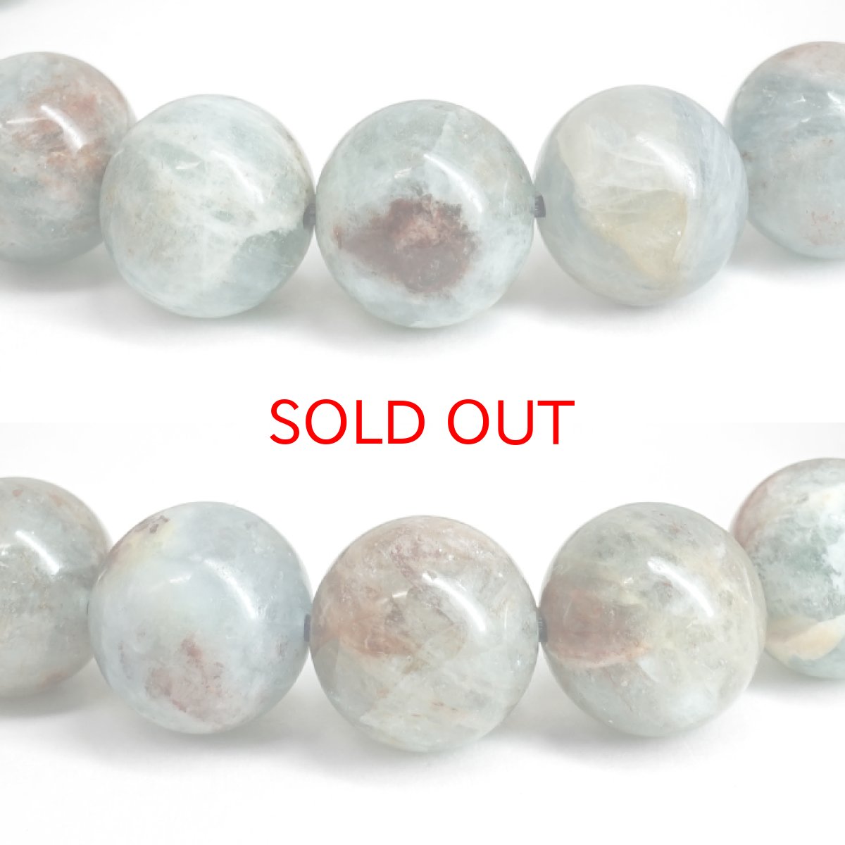 画像2: ヘマタイトインアクアマリン 10mm ブレスレット ブラジル産 【一点もの】 アクアマリン Aquamarine 高品質 ヘマタイト 希少 共生 鉱物 内包 天然石 パワーストーン カラーストーン (2)