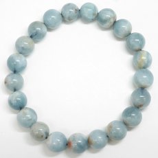 画像3: ヘマタイトインアクアマリン 9mm ブレスレット ブラジル産 【一点もの】 アクアマリン Aquamarine 高品質 ヘマタイト 希少 共生 鉱物 内包 天然石 パワーストーン カラーストーン (3)