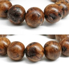 画像2: 屋久杉 泡瘤 (あわこぶ) 15mm ブレスレット 【一点もの】YAKUSUGI AWAKOBU 鹿児島県 屋久島 国産 日本製 瘤 杉 エネルギー パワーズウッド 天然木 (2)