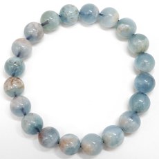 画像3: ヘマタイトインアクアマリン 10mm ブレスレット ブラジル産 【一点もの】 アクアマリン Aquamarine 高品質 ヘマタイト 希少 共生 鉱物 内包 天然石 パワーストーン カラーストーン (3)