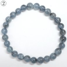画像5: デビルアクアマリン 6mm ブレスレット ブラジル産 【一点もの】 アクアマリン Aquamarine 高品質 ブラックアクアマリン ディープ 鉱物 内包 天然石 パワーストーン カラーストーン (5)