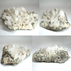 画像2: 水晶 クラスター 約1.1kg 秋田県産【 一点もの 】証明書付き 台付き 原石 国産天然石 国産水晶 Quartz クォーツ 結晶 鉱物 お守り 浄化 開運 縁起物 天然石 パワーストーン カラーストーン (2)