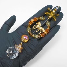 画像5: ホースシュー サンキャッチャー《スタンド付き》馬 午 ゴールド シルバー ホワイト ガラス ビーズ オリジナル 干支 正月 新年 飾り物 縁起物 インテリア 開運 運気アップ 幸運 雑貨 風水 物事がうまくいく 馬九行久 神馬 絵馬 太陽光 カラーストーン (5)