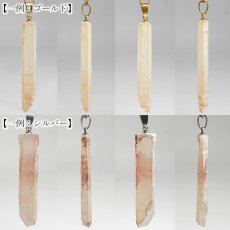 画像2: タンジェリンレーザークォーツ ペンダントトップ ステンレス コンゴ産 原石 日本製 4月誕生石 水晶 お守り 浄化 厄除け ヒーリング 活力 健康 鉱物 天然石 パワーストーン カラーストーン (2)