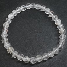 画像3: ハーキマーダイヤモンド 約6mm ブレスレット アメリカ産 【一点もの】Harkimer Diamond 希少 オイルイン アクセサリー 水晶 クリスタル クォーツ コレクション 4月誕生石 エネルギー 浄化 厄払い 厄除け 魔除け 内包物 ヒーリング 鉱物 お守り 天然石 パワーストーン (3)