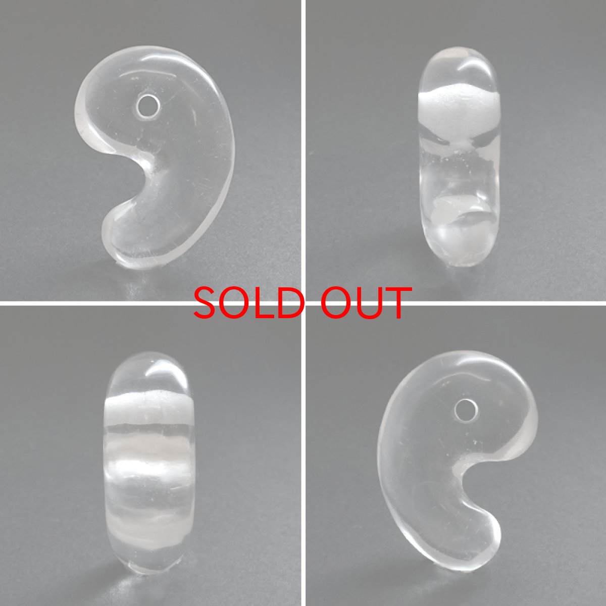 画像2: レムリアンシード 勾玉 Sランク 30mm コロンビア産 【 一点物 】 Lemurian Seed 日本製 4月誕生石 水晶 天然水晶 クォーツ 厄払い 厄除け 魔除け 癒し 瞑想 透明度 神秘 結晶 透明 レムリア 神聖 希少 鉱物 まがたま 天然石 パワーストーン カラーストーン (2)