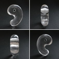 画像2: レムリアンシード 勾玉 Sランク 30mm コロンビア産 【 一点物 】 Lemurian Seed 日本製 4月誕生石 水晶 天然水晶 クォーツ 厄払い 厄除け 魔除け 癒し 瞑想 透明度 神秘 結晶 透明 レムリア 神聖 希少 鉱物 まがたま 天然石 パワーストーン カラーストーン (2)