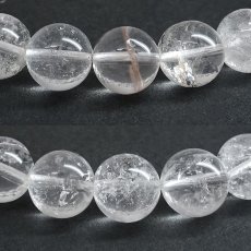 画像2: ハーキマーダイヤモンド 約10mm ブレスレット アメリカ産 【一点もの】Harkimer Diamond 希少 オイルイン アクセサリー 水晶 クリスタル クォーツ コレクション 4月誕生石 エネルギー 浄化 厄払い 厄除け 魔除け 邪気払い ヒーリング 鉱物 お守り 天然石 パワーストーン (2)