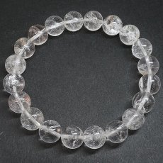 画像3: ハーキマーダイヤモンド 約10mm ブレスレット アメリカ産 【一点もの】Harkimer Diamond 希少 オイルイン アクセサリー 水晶 クリスタル クォーツ コレクション 4月誕生石 エネルギー 浄化 厄払い 厄除け 魔除け 邪気払い ヒーリング 鉱物 お守り 天然石 パワーストーン (3)