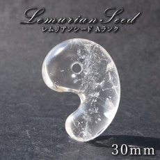画像1: 【水晶フェア 30%OFF】 レムリアンシード 勾玉 Aランク 30mm コロンビア産 【 一点物 】 Lemurian Seed 日本製 4月誕生石 水晶 天然水晶 クォーツ 厄払い 厄除け 魔除け 癒し 瞑想 透明度 神秘 結晶 透明 レムリア 神聖 希少 鉱物 まがたま 天然石 パワーストーン カラーストーン (1)