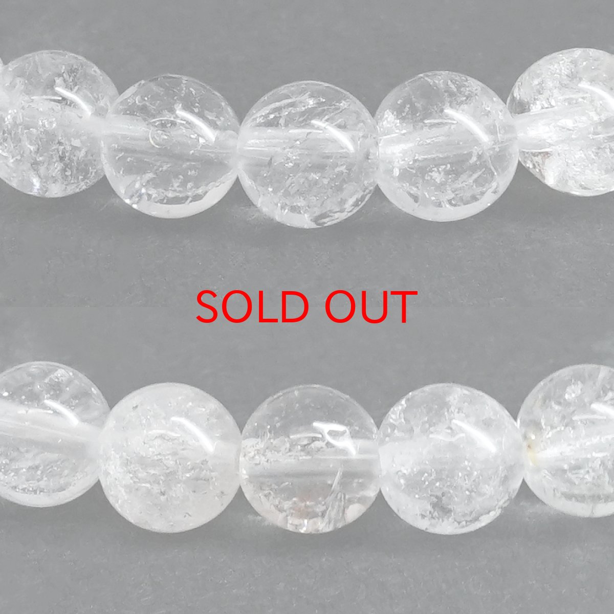 画像2: ハーキマーダイヤモンド 約6mm ブレスレット アメリカ産 【一点もの】Harkimer Diamond 希少 オイルイン アクセサリー 水晶 クリスタル クォーツ コレクション 4月誕生石 エネルギー 浄化 厄払い 厄除け 魔除け 内包物 ヒーリング 鉱物 お守り 天然石 パワーストーン (2)