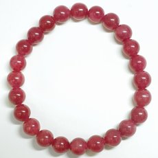 画像3: インペリアルロードナイト ブレスレット 7.5mm アメリカ産 【一点もの】Imperial Rhodonite 最高品質 インペリアル 希少 貴重 バラ輝石 薔薇輝石 マンガン 愛情 エネルギー ヒーリング 恋愛 癒し 魔除け 鉱物 お守り 天然石 パワーストーン (3)