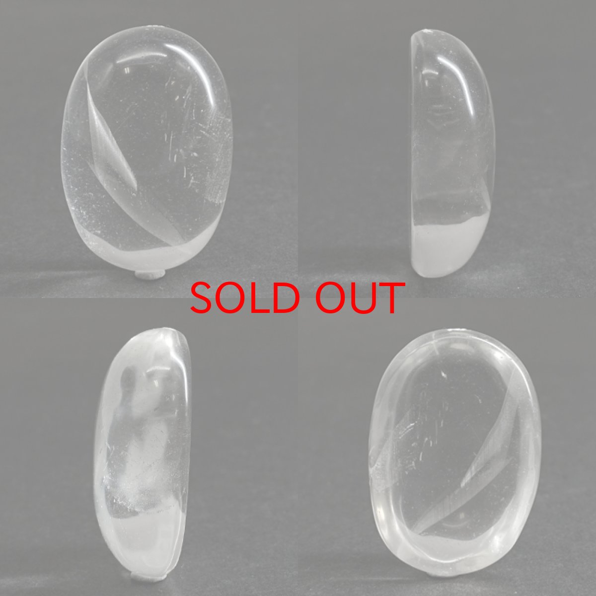 画像2: 山梨 黒平水晶 ルース オーバル 山梨県産 Kurobera Quartz 【 一点もの 】 カボション 裸石 国産天然石 国産水晶 鉱物 お守り 浄化 ハンドメイド コレクション 日本銘石 天然石 (2)