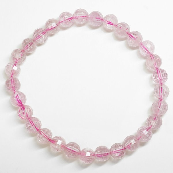 パワーストーン✨️　Pink spinel ピンクスピネル　ブレスレット ピンク 透明 カット コレクション 開運 普段使い レアブレス アイテム