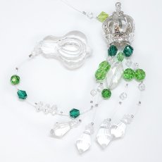 画像2: サンキャッチャー Crown Elegance エレガンス ロング ガラス オリジナル 日本製 自社製 飾り物 縁起物 インテリア 雑貨 開運 アイテム 運気アップ 幸運 王冠 太陽光 虹 窓 卓上 窓辺 吊り下げ キラキラ ゴージャス 上品 玄関 カラーストーン (2)