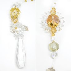 画像3: サンキャッチャー Crown Royal ロイヤル ロング ガラス オリジナル 日本製 自社製 飾り物 縁起物 インテリア 開運 アイテム 運気アップ 幸運 雑貨 ビーズ  王冠 太陽光 虹 窓 卓上 窓辺 吊り下げ キラキラ ゴージャス 上品 玄関 カラーストーン (3)