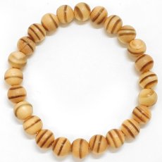 画像3: 松の間滑松（まつのまなめらまつ) ブレスレット 8mm 山口県【日本銘木】47都道府県 MATSUNOMA NAMERA Japanese Red Pine 自社製 日本製 赤松 県木 希少 不老長寿 勇敢 優雅 格式 天然木 パワーズウッド (3)