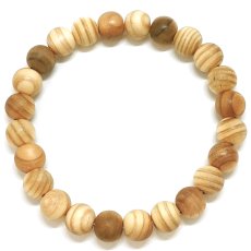 画像3: 日南杉（にちなんすぎ) ブレスレット 8mm 鳥取県【日本銘木】47都道府県 NICHINAN Japanese Cedar 自社製 日本製 日南町 縁結び 聖地 希少 不変 誠実 成長 清浄 秘める 力 香り 香木 杉 天然木 パワーズウッド (3)