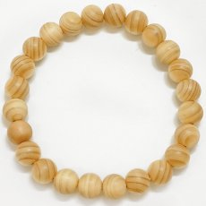 画像3: 肥前国桧（ひぜんこくひのき) ブレスレット 8mm 佐賀県【日本銘木】47都道府県 HIZENKOKU Japanese Cypress 自社製 日本製 脊振山地 ひのき 不滅 高潔 威厳 癒し 水 守り神 神聖 天然木 パワーズウッド (3)