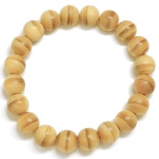 画像3: 琉球松（りゅうきゅうまつ) ブレスレット 10mm 沖縄県【日本銘木】47都道府県 RYUKYU Pine 自社製 日本製 不老長寿 永遠の若さ 勇敢 同上 希望 本島  天然木 パワーズウッド (3)