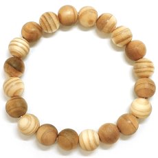 画像3: 日南杉（にちなんすぎ) ブレスレット 10mm 鳥取県【日本銘木】47都道府県 NICHINAN Japanese Cedar 自社製 日本製 日南町 縁結び 聖地 希少 不変 誠実 成長 清浄 秘める 力 香り 香木 杉 天然木 パワーズウッド (3)