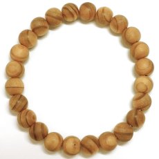 画像3: 飫肥杉（おびすぎ) ブレスレット 8mm 宮崎県【日本銘木】47都道府県 OBISUGI 自社製 日本製 日南市 スギ 杉 雄大 堅固 優秀 天然木 パワーズウッド (3)