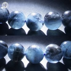 画像4: デビルアクアマリン 9mm ブレスレット ブラジル産 【再入荷】 【 一点もの 】 アクアマリン Aquamarine 高品質 ブラックアクアマリン ディープ ベリル 3月誕生石 鉱物 内包 天然石 パワーストーン カラーストーン (4)