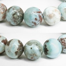 画像2: チョコレートラリマー 12mm ブレスレット ドミニカ産 【 一点もの 】Chocolate Larimar ラリマー ソーダ珪灰石 曹灰針石 ブルー ペクトライト 希少 愛 平和 癒し 鉱物 世界三大 ヒーリングストーン お守り 天然石 パワーストーン (2)