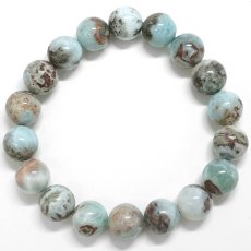 画像3: チョコレートラリマー 10mm ブレスレット ドミニカ産 【 一点もの 】Chocolate Larimar ラリマー ソーダ珪灰石 曹灰針石 ブルー ペクトライト 希少 愛 平和 癒し 鉱物 世界三大 ヒーリングストーン お守り 天然石 パワーストーン (3)