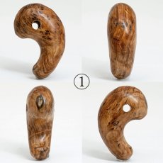 画像2: 屋久杉 泡瘤 (あわこぶ) 勾玉 25mm 【一点もの】 YAKUSUGI AWAKOBU 鹿児島県 屋久島 国産 日本製 瘤 杉 エネルギー パワーズウッド 天然木 (2)