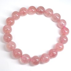 画像3: ディープローズクォーツ ブレスレット 約10mm マダガスカル産 【一点もの】 Deep Rose Quartz ローズクォーツ クォーツ 水晶 10月誕生石 紅水晶 紅石英 お守り 内包物 鉱物 天然石 パワーストーン カラーストーン (3)
