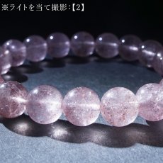 画像7: ストロベリークォーツ ブレスレット 約10mm ブラジル産 【一点もの】 Strawberry quartz クォーツ 水晶 4月誕生石 いちご イチゴ 苺 内包物 ゲーサイト ピンクエピドート お守り ヒーリング 浄化 鉱物 天然石 パワーストーン カラーストーン (7)
