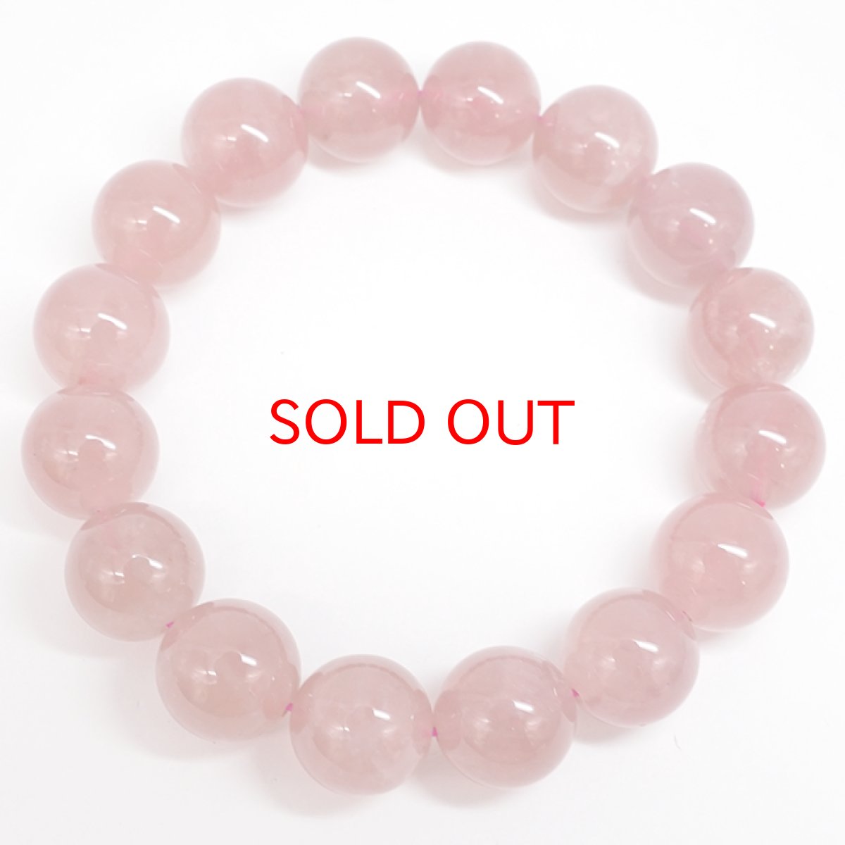 画像3: ディープローズクォーツ ブレスレット 約12mm マダガスカル産 【一点もの】 Deep Rose Quartz ローズクォーツ クォーツ 水晶 10月誕生石 紅水晶 紅石英 お守り 内包物 鉱物 天然石 パワーストーン カラーストーン (3)