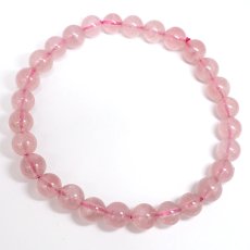 画像3: ディープローズクォーツ ブレスレット 約6mm マダガスカル産 【一点もの】 Deep Rose Quartz ローズクォーツ クォーツ 水晶 10月誕生石 紅水晶 紅石英 お守り 内包物 鉱物 天然石 パワーストーン カラーストーン (3)